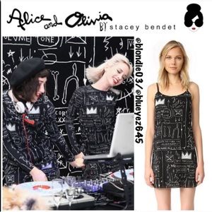 Alice + Olivia Black and White Mini Dress